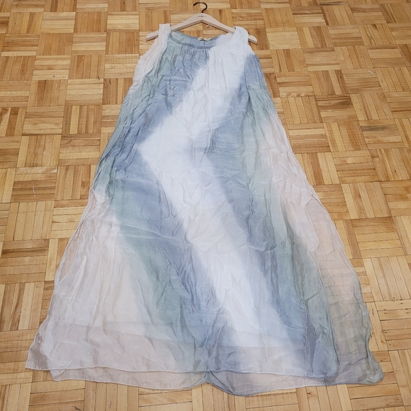 M Made in Italy Tie dye Maxi Silk Dress - Picture 5 of 12